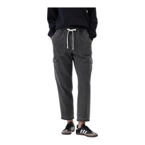 GAP Women's Black Wash Easy Cargo Jeans Size Large